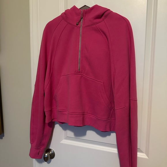 Lululemon Scuba Oversized Half-Zip Hoodie Sonic Pink XL/XXL - Picture 8 of 9